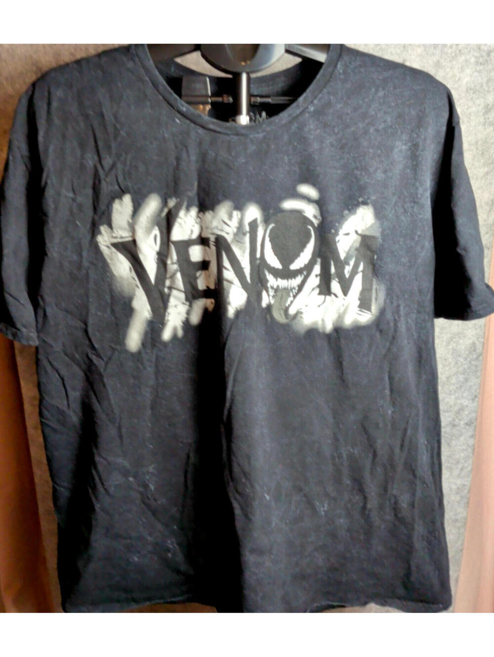 VENOM MARVEL 3XL Black Graphic T Shirt Comic Double Sided Spiderman OFFICIAL
